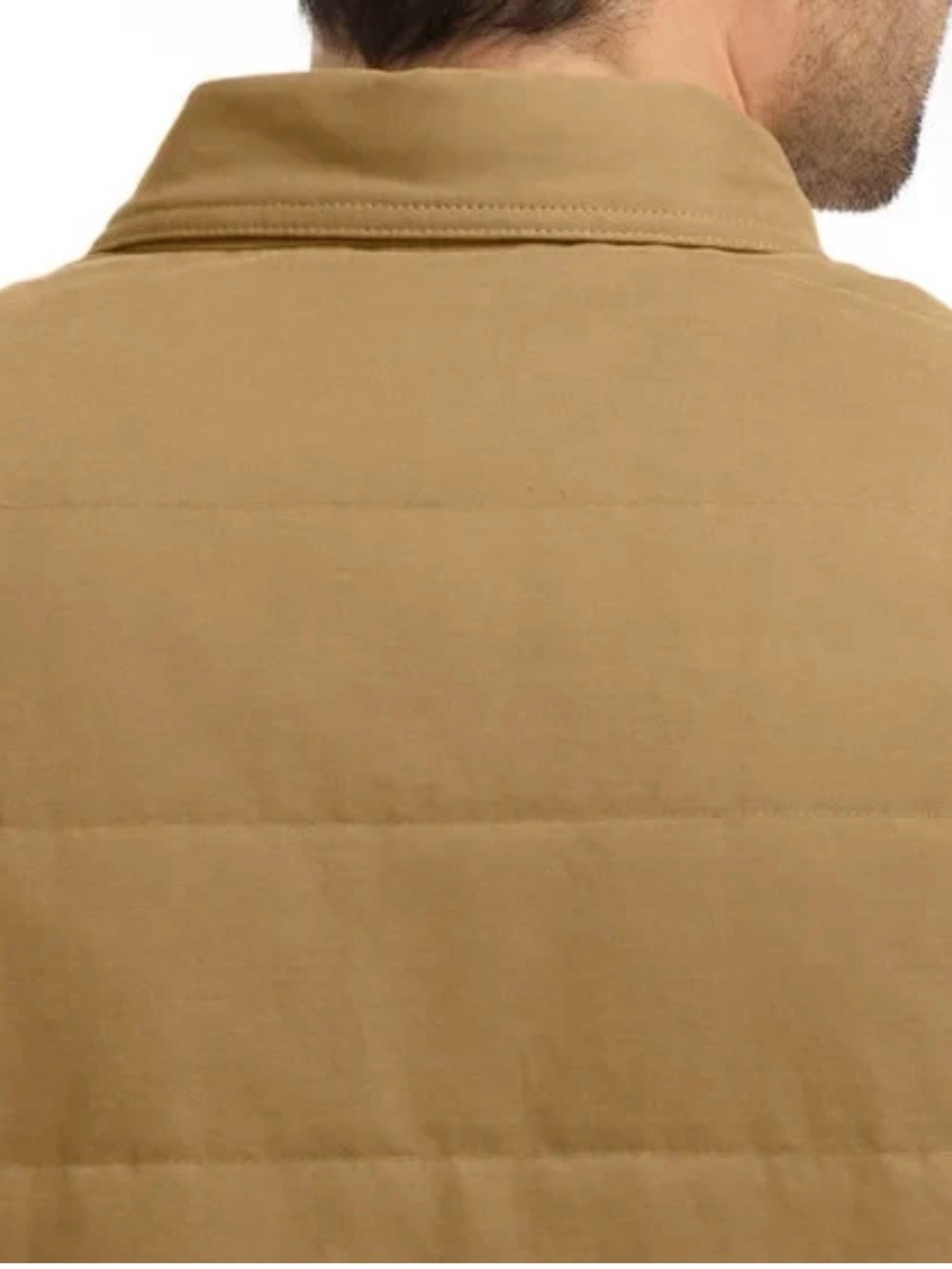 NWT Hurley Men’s Sherpa Lined Quilted Canvas Shacket Jacket Tan L - Picture 4 of 14